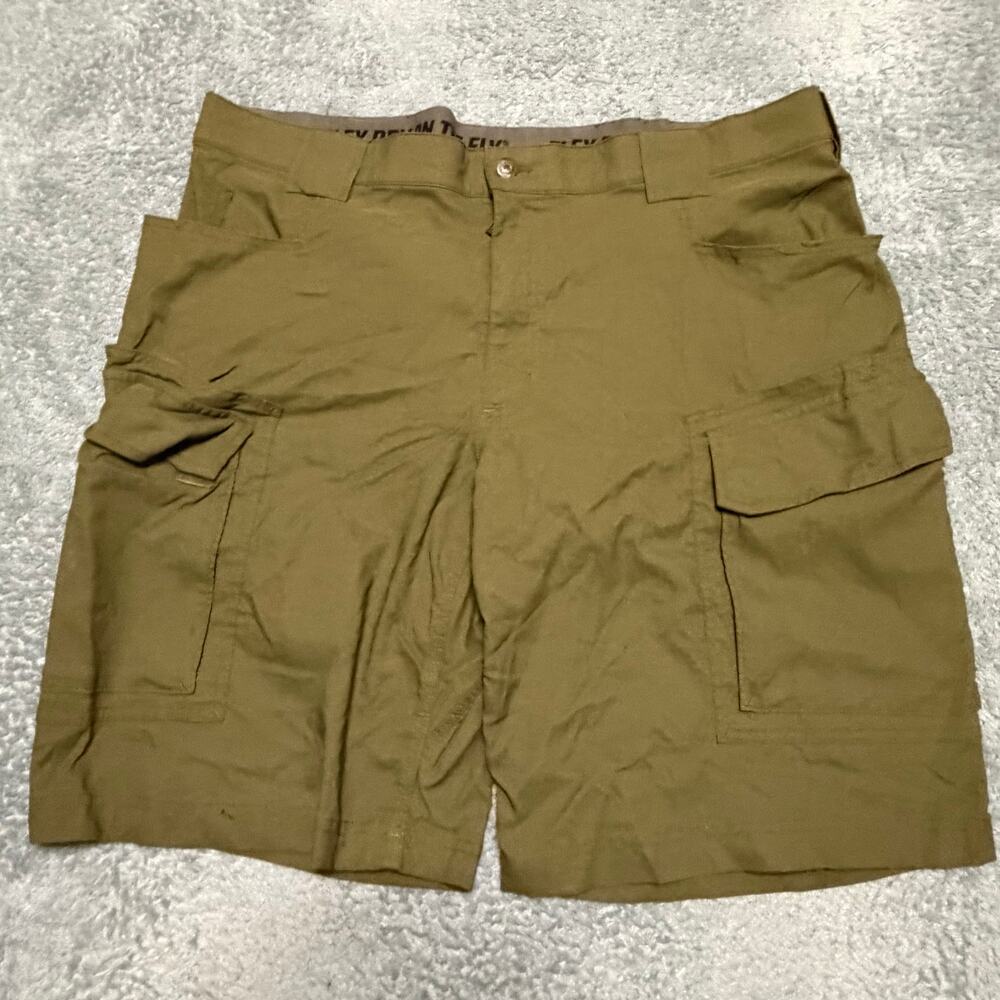 Duluth Flex Dry on the Fly Shorts Mens 42 Relaxed Green Cargo **